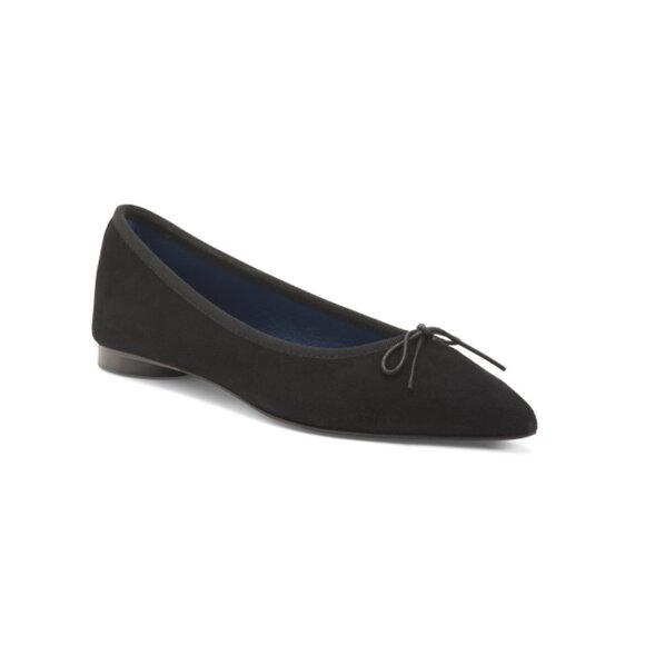 NUR ITALY Black Made In Italy Suede Isabella Flats - Picture 1 of 2